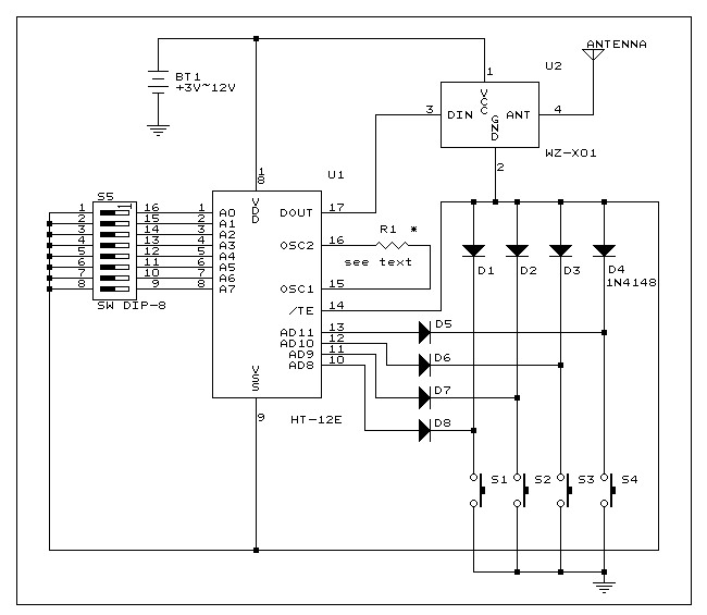 3 channel transmitter and receiver